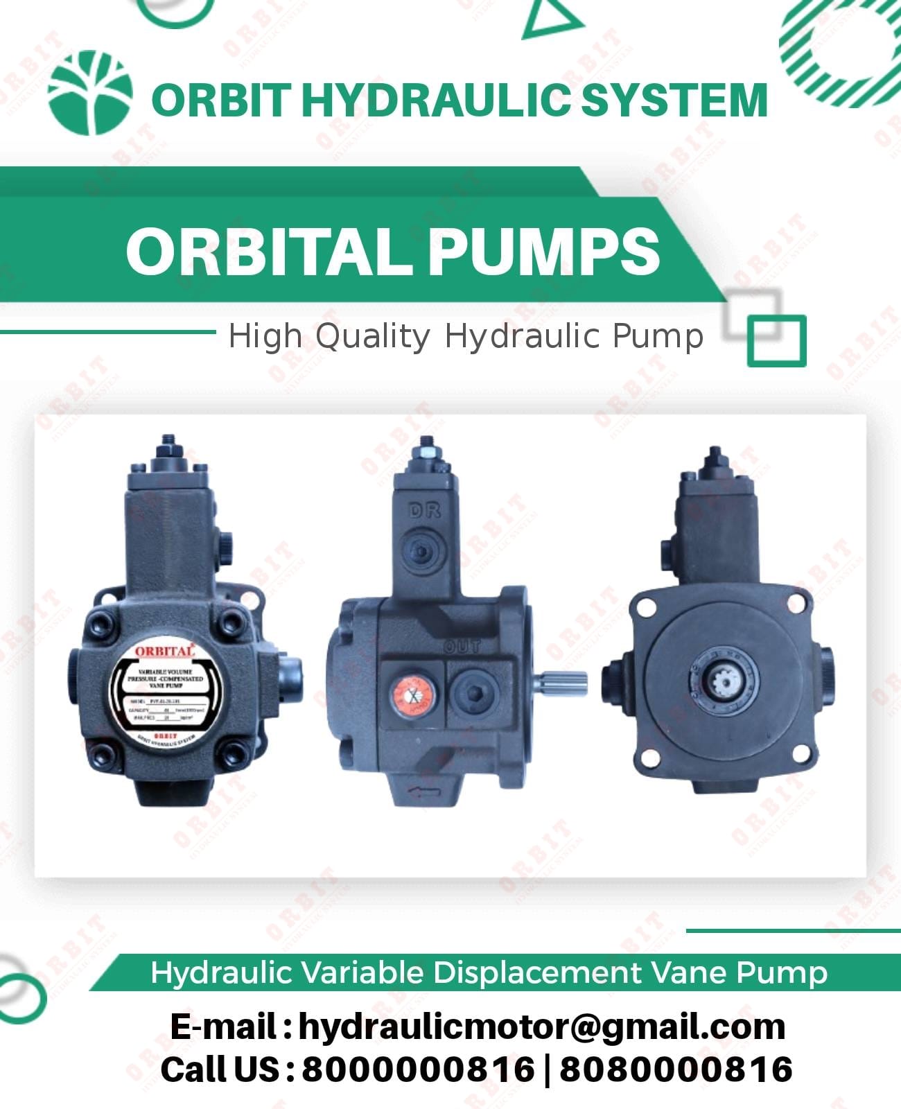 PVF PVDF VP5F VP6F Anson Make Hydraulic Pump Manufacturers in India PVF-30-55-11S Anson Hydraulic Variable Vane Pump